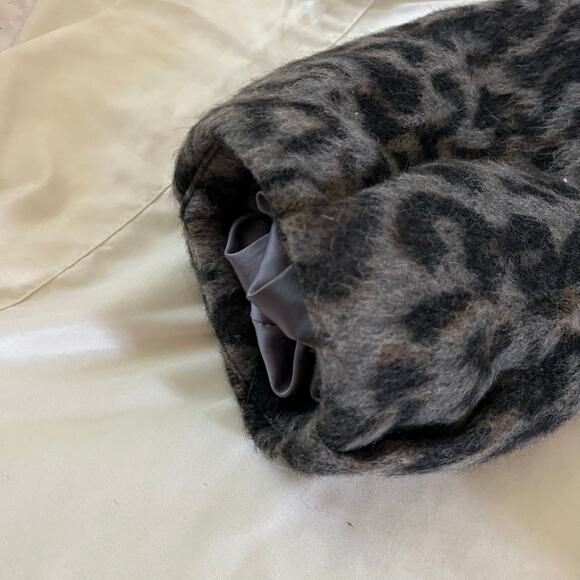 NWT Banana Republic Gray Wool Leopard Print Jacket Sz M - Picture 6 of 9